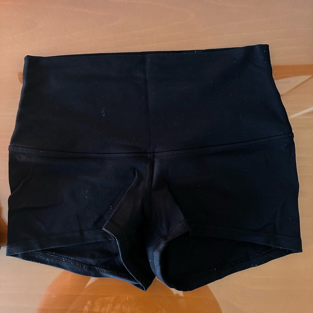 Lululemon Women’s Black High Waisted Align Shorts (Size 4, 2” inseam)